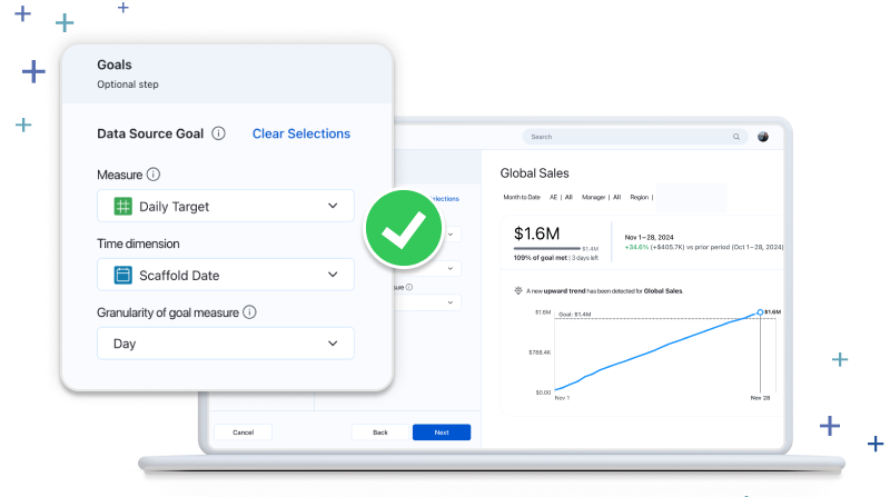 Navigate to Data source goals